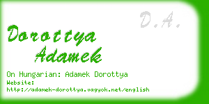 dorottya adamek business card